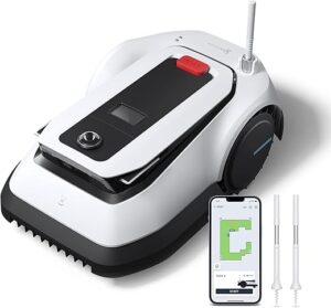 ECOVACS Tondeuse Robot G1 (délimitation sans Fil, évitement d'obstacles 3D AIVI, Planification Intelligente, Mowing Area 1600m2, réglage de la Zone d'accès Interdit,...