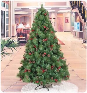 Sapin De Noël Artificiel Faux Sapin de Noël avec Un Look réaliste, pour Liquidation sxlxayxbmsd 221025(Color:Green,Size:7ft/210cm)